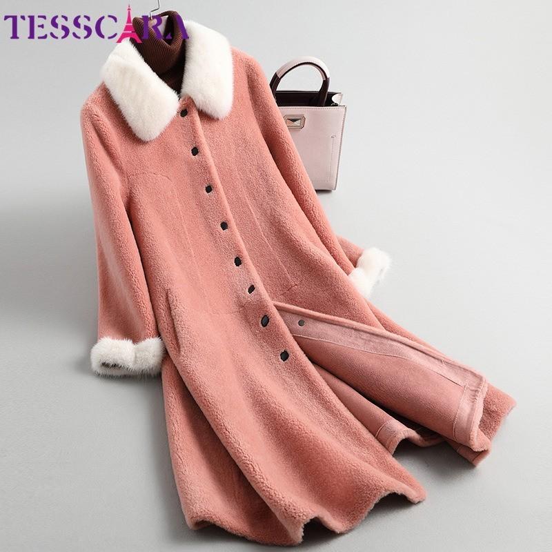 コート レディース 秋 冬 女性 ウールブレンド ジャケット ミンクリアル ファー 襟 上着