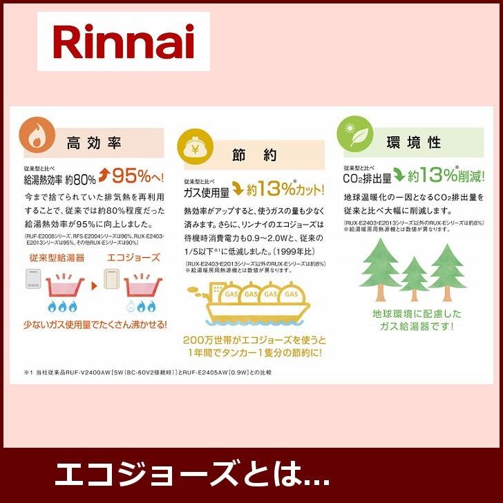 リンナイ（Rinnai） [本体のみ] RUF-E2406SAW(A) / 24号 / リンナイ