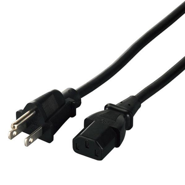 【長さ1.85m】 電源ケーブル 電源ケーブル 3ピンソケット⇔3ピンプラグ 2.0m ブラック【送料無料】 | 