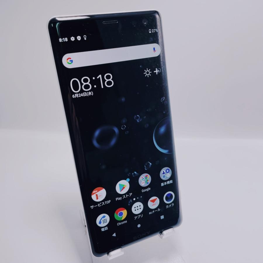 【超美品・SIMロック解除済】Xperia XZ3 SOV39 ホワイトシルバー｜au SONY 白ロム スマートフォン 本体 | Xperia | 01