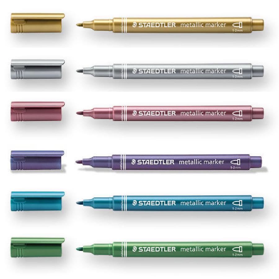 ステッドラー（STAEDTLER） メタリックマーカーペン 6色セット 8323