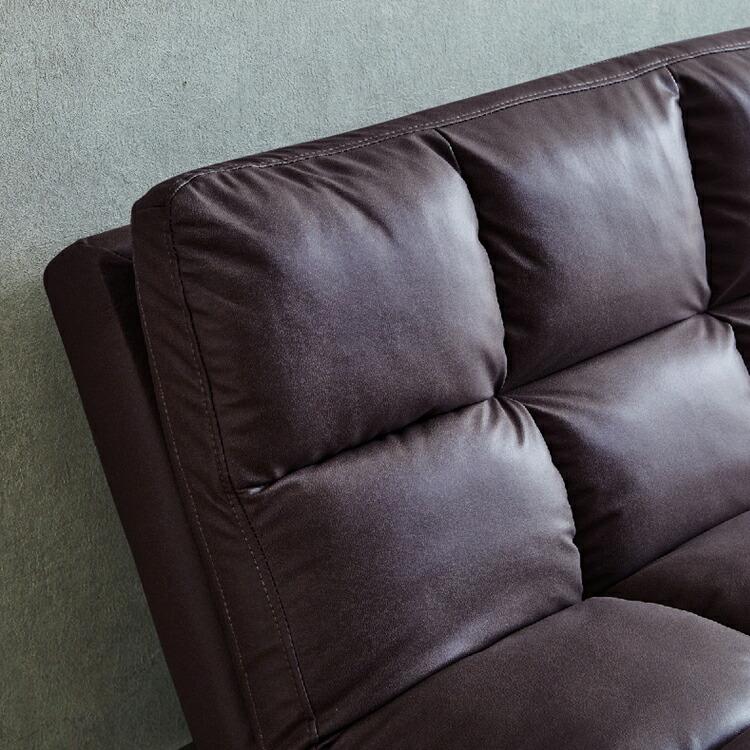 後藤家具 3WAYソファベッド ファブリックレザー シンプル クッション2