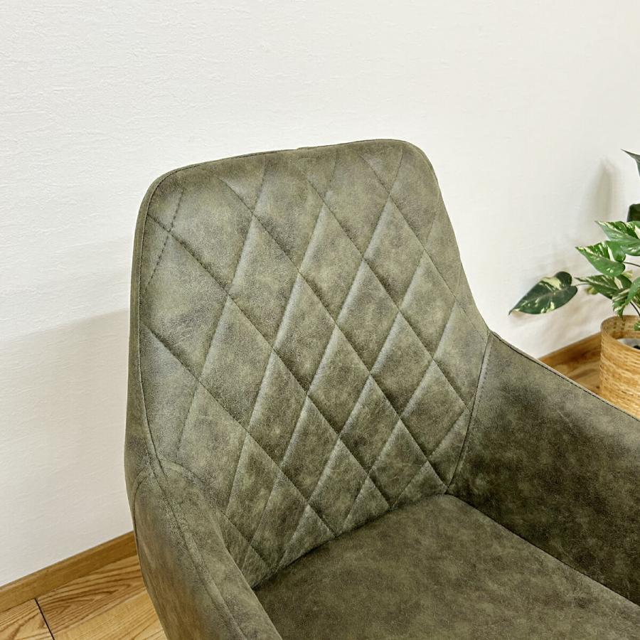 後藤家具 ダイニングチェア ブラックスチール脚 パイキャスト風PU生地