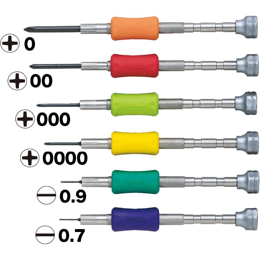 VESSEL（ベッセル） 精密ドライバー 6本組 TD-56S 電子機器 時計修理