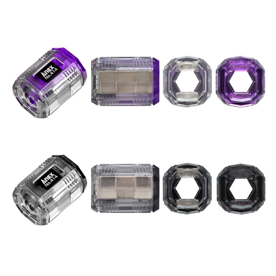ANEX アネックス マグキャッチ MINI 2個組 黒 紫 マグネット 414 ANEX アネックス マグキャッチ MINI 2個組 黒 紫 マグネット 414