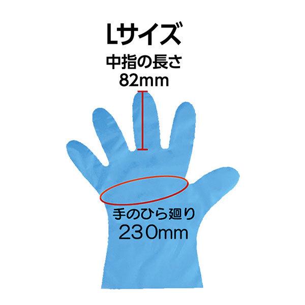 使い捨て手袋 タケトラ ポリエチレン手袋 ストレッチタイプ Lサイズ 100枚入り | ブランド登録なし | 01