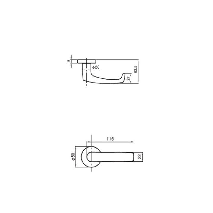 GOAL LYレバーハンドル BU型 空錠 色 コーティングアンバー色 80A ゴール LY  防犯 防犯対策 LY BU-80A | GOAL | 02