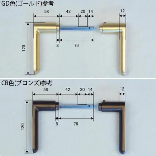 MIWA 美和ロック LA レバーハンドル 33型 扉厚33〜41mm用  防犯 防犯対策｜sumapro｜03