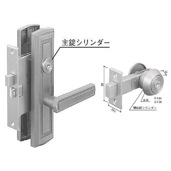 YKK レバーハンドル錠 MIWA TESP LZSP HHJ-0232 U9シリンダー M-60 M