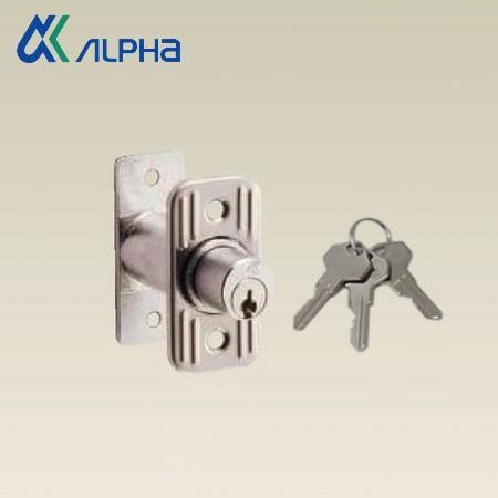 ALPHA アルファプッシュ栓錠 503 シルバー 補助錠  後付け対応  防犯 防犯対策 | ブランド登録なし