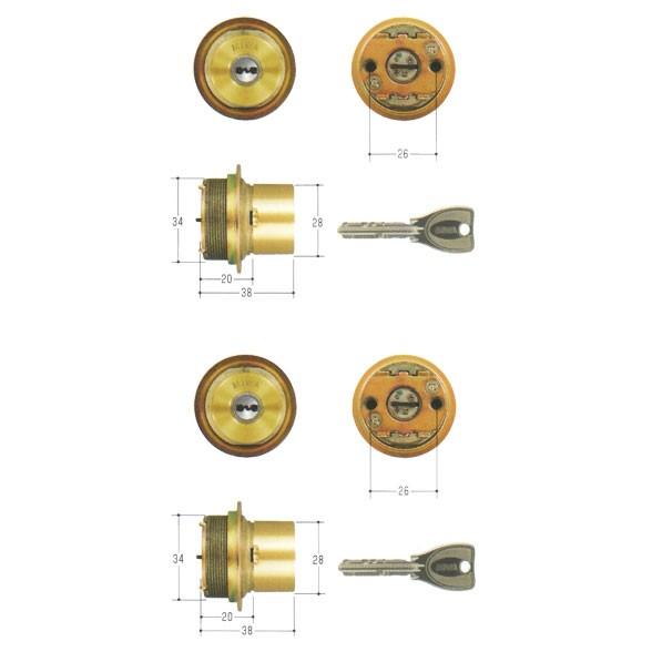 MIWA 美和ロック PRシリンダー LIXタイプ 2個同一セット MCY-498 TE0 LIX 防犯 防犯対策