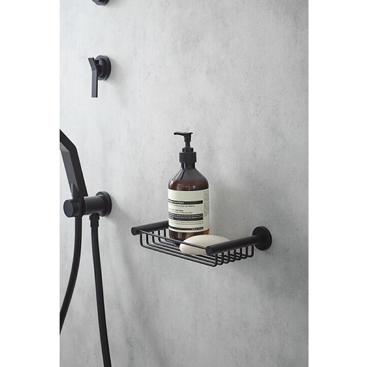 ソープディッシュ（マットブラック）SANEI×UNION アイアン 洗面棚 浴室棚 お風呂 石鹸 収納 | SANEI（水栓金具） | 02