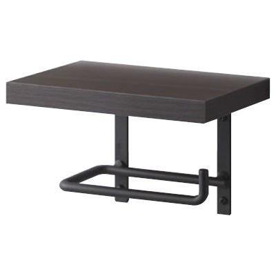 トイレットペーパーホルダー おしゃれ ブラウン 茶色 鉄 アンティーク アイアン  棚付 三栄 W2107-D | 