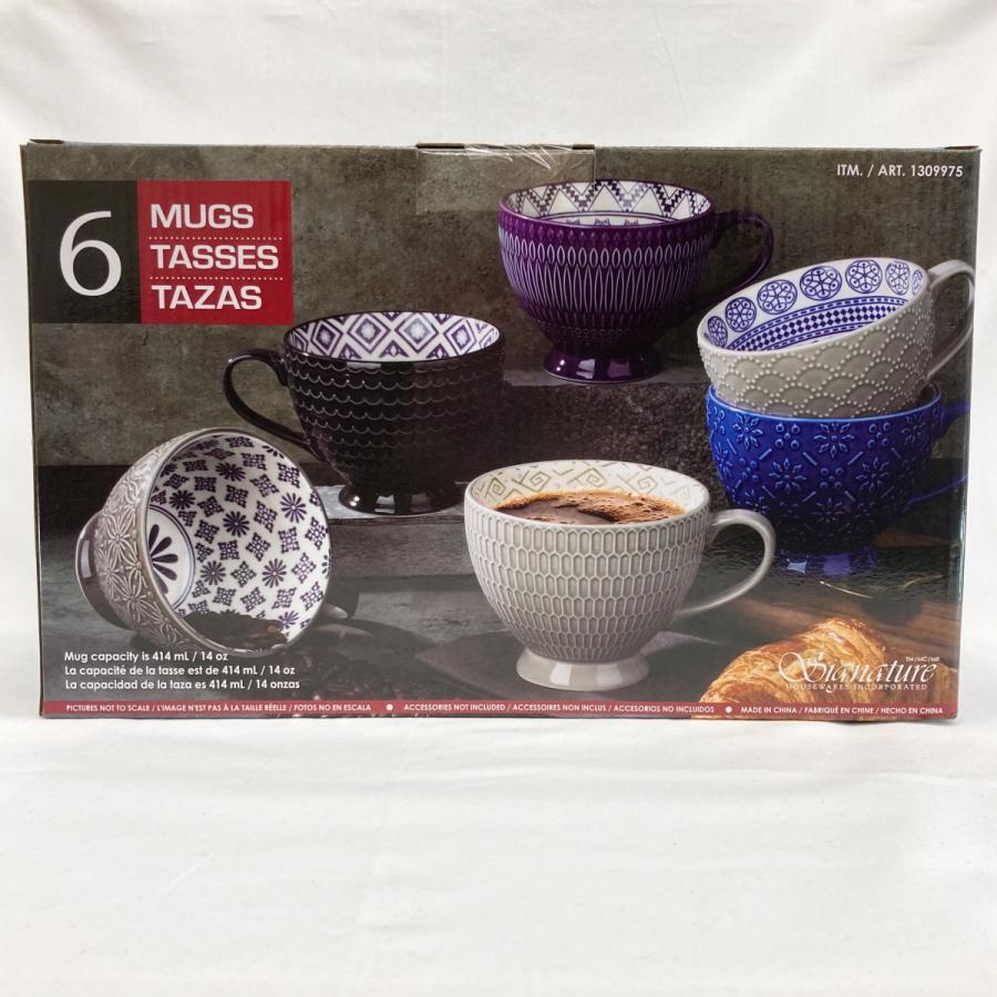 Signature Housewares マグカップ 6個セット コストコ 6 Mugs Tasses Tazas Sk0011 生活雑貨すみか 通販 Yahoo ショッピング