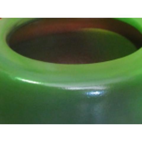 信楽モスグリーン火鉢、11号　Ｈ330×Ｗ250モスグリーン（オリジナル）。御使用の仕方によっては、素晴らしい空間が産み出される事と思います。