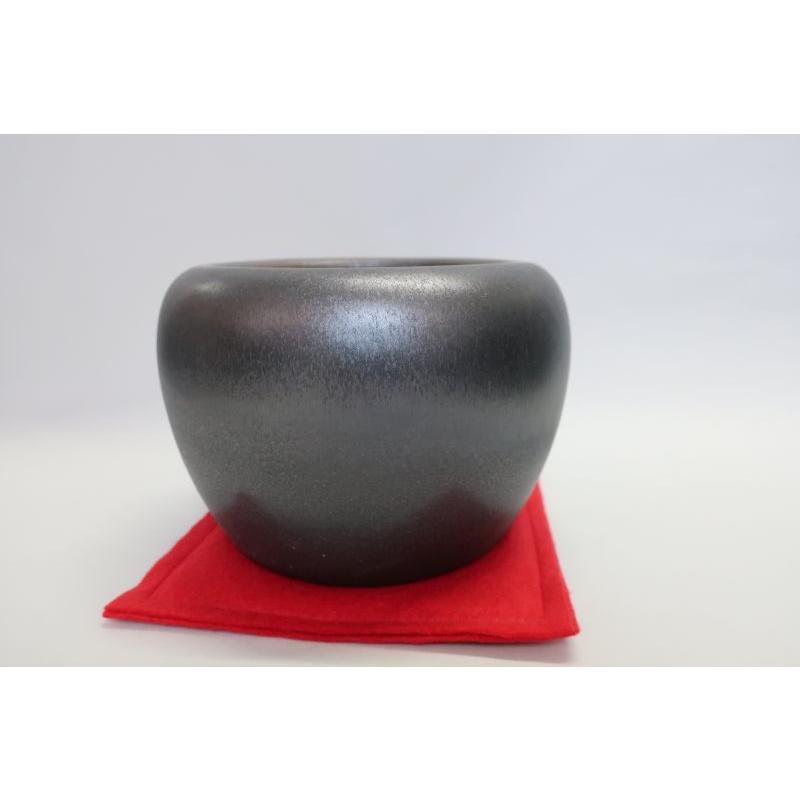オリジナル手火鉢 黒マット H10cm×W14cm ※毛氈は付属品ではないです