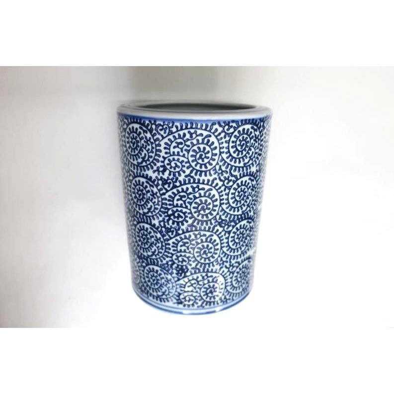 手火鉢 タコ柄 ブルー うずまき 長火鉢 : 炭と暮らしのIshop - 通販