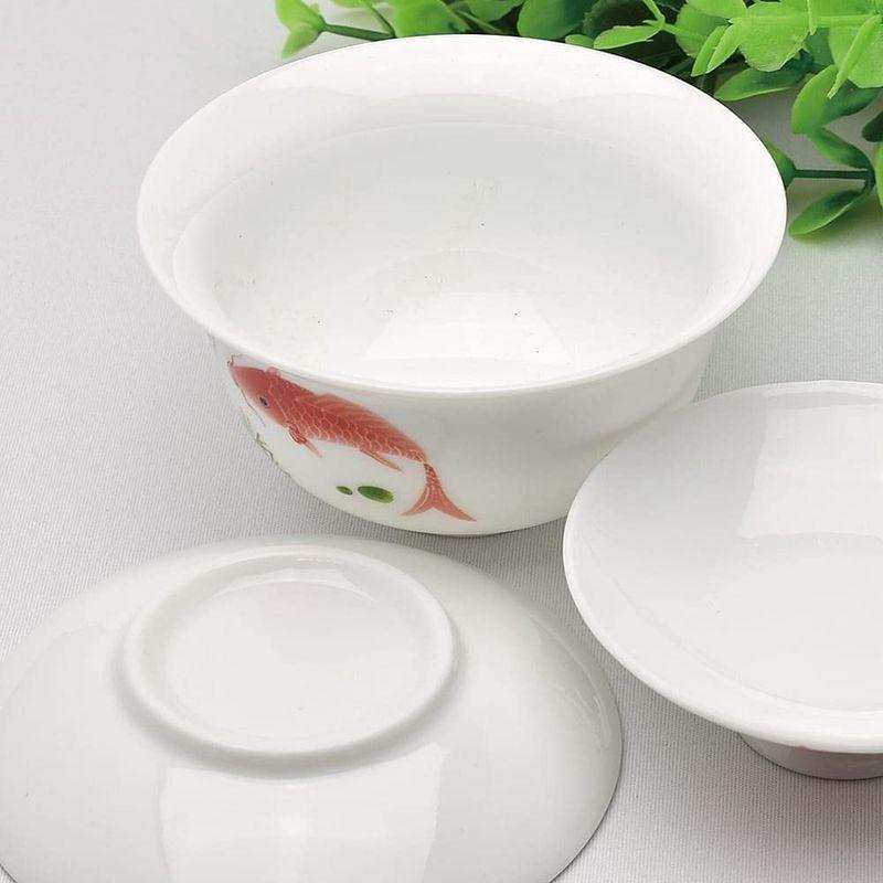 最大73%OFFクーポン天香茶行 彩磁蓋碗(双魚)100ml（満水150ml）中国茶器 食器、グラス、カトラリー