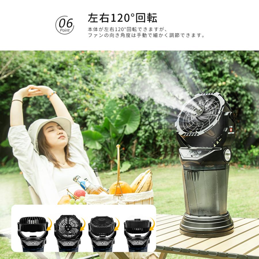 キャンプ扇風機【2026年限定モデル.32000mAh】ミストファン2L 