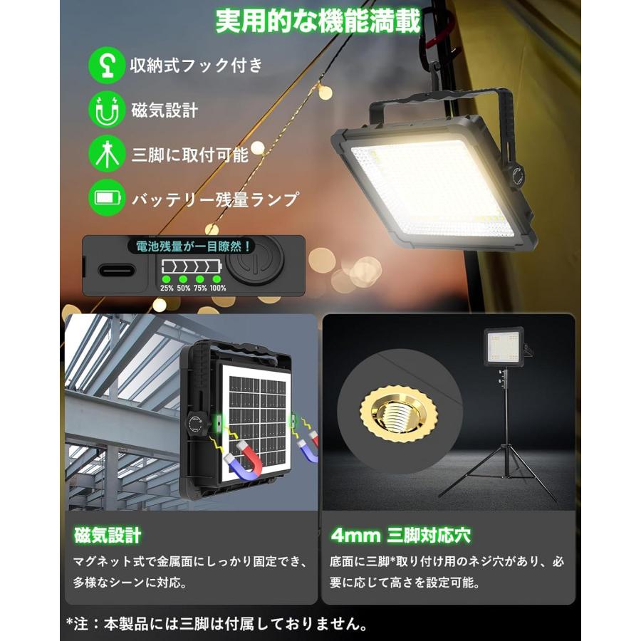 本日限定クーポンで5480円】LED投光器充電式 12H連続点灯 作業灯屋外