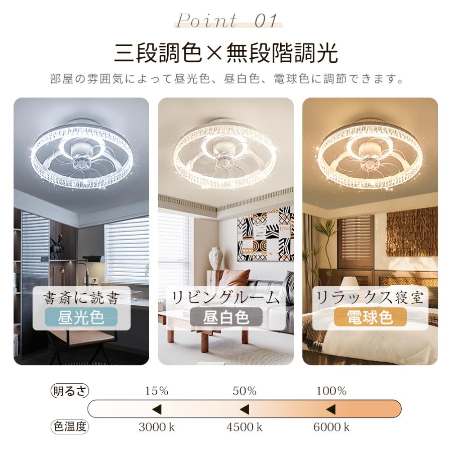 2026限定モデル.アクリル水晶】正逆回転 天井シーリングライト LED