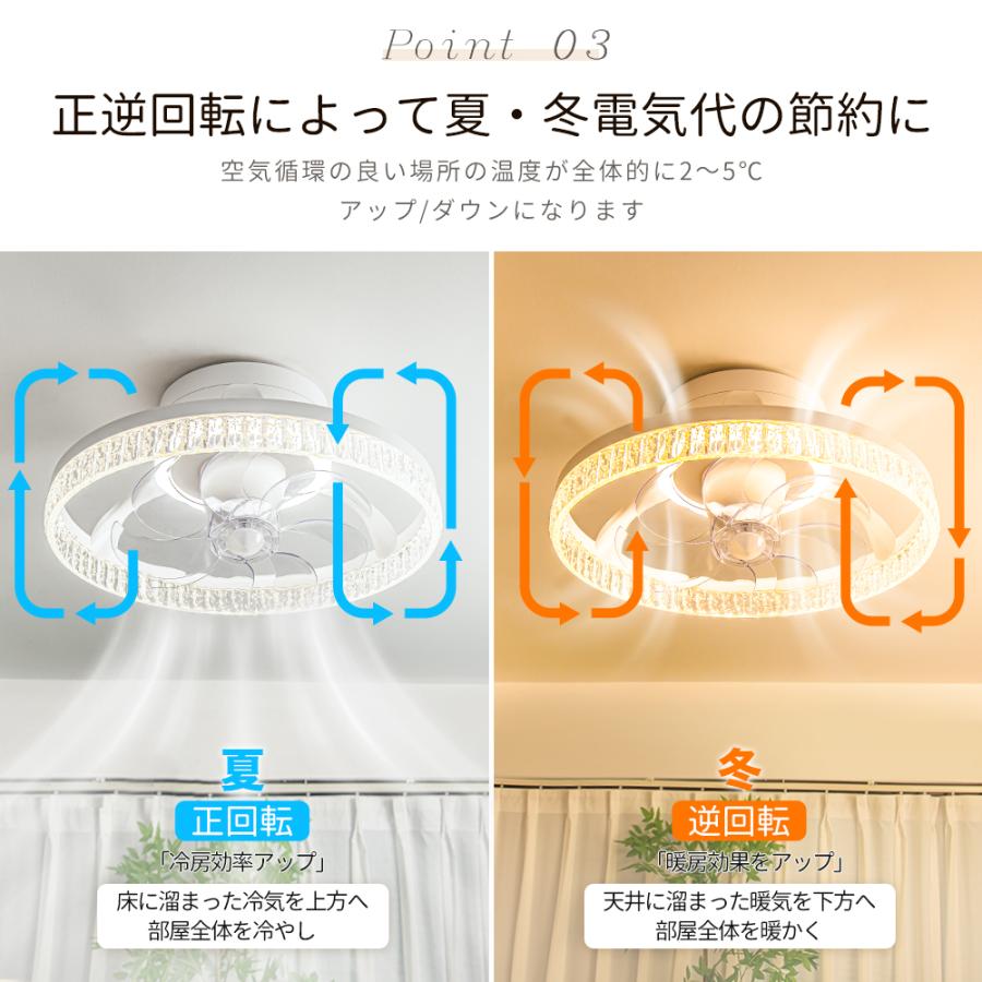 2026限定モデル.アクリル水晶】正逆回転 天井シーリングライト LED