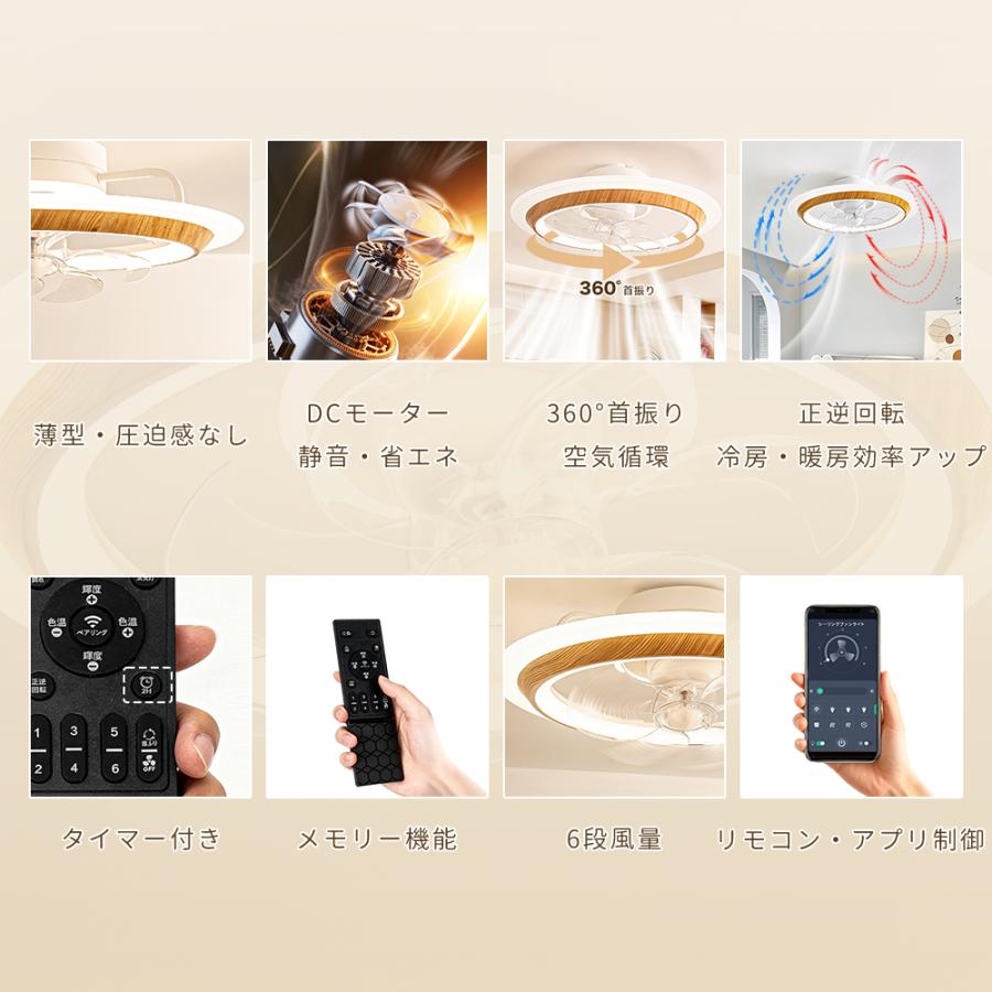 本日限定2200円クーポン】4000lm 静音シーリングファンライト Φ56cm