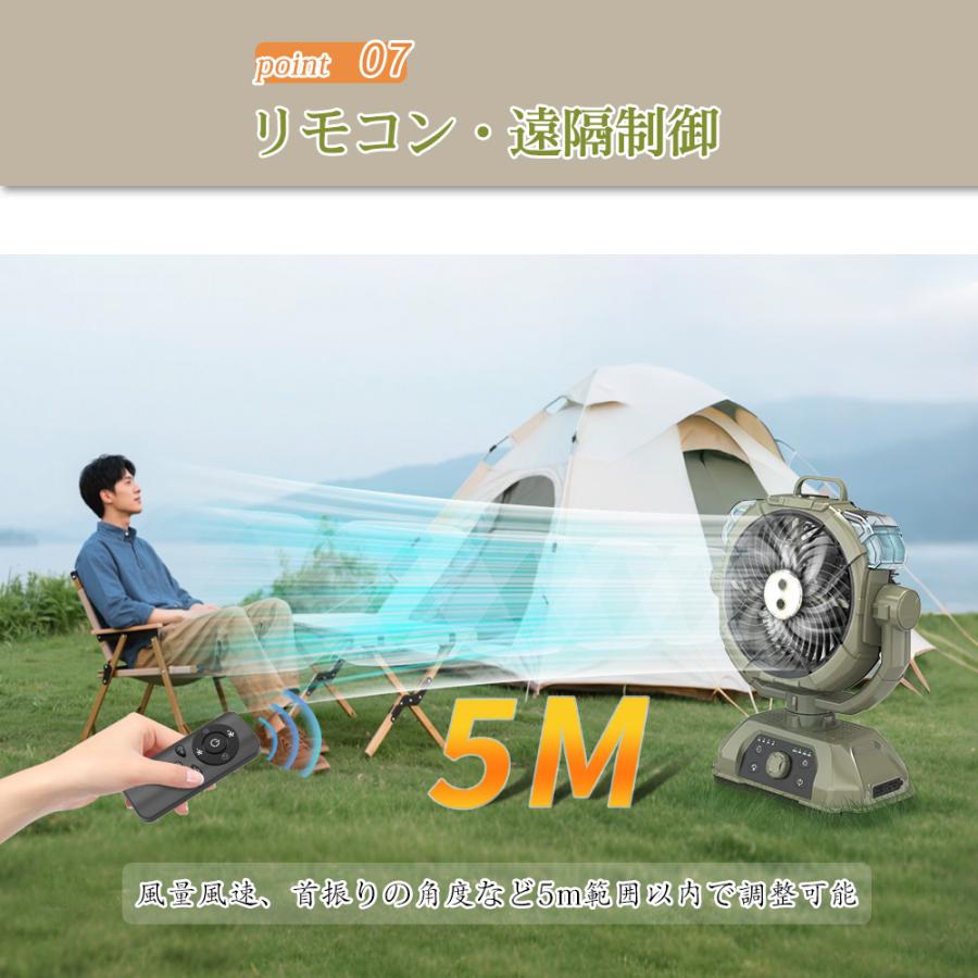 キャンプ扇風機 ミストファン 充電式【ミスト噴霧機能.瞬間冷却