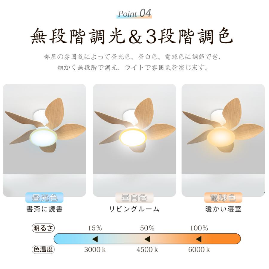 シーリングファンライト 木目調 ledファン付き照明 調光調色 6段風量