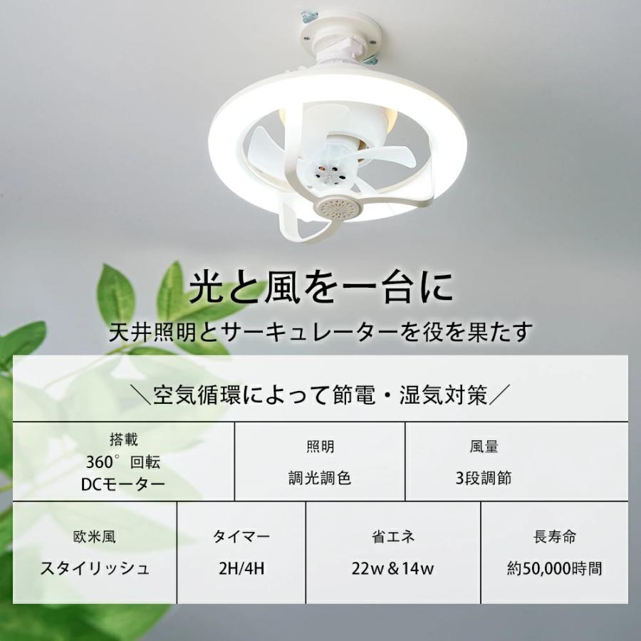 シーリングファンライト LED 【小型.大光量.節電】6~8畳 4000lm 天井