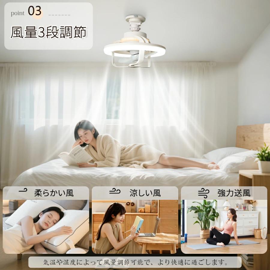シーリングファンライト LED 【小型.大光量.節電】6~8畳 4000lm 天井