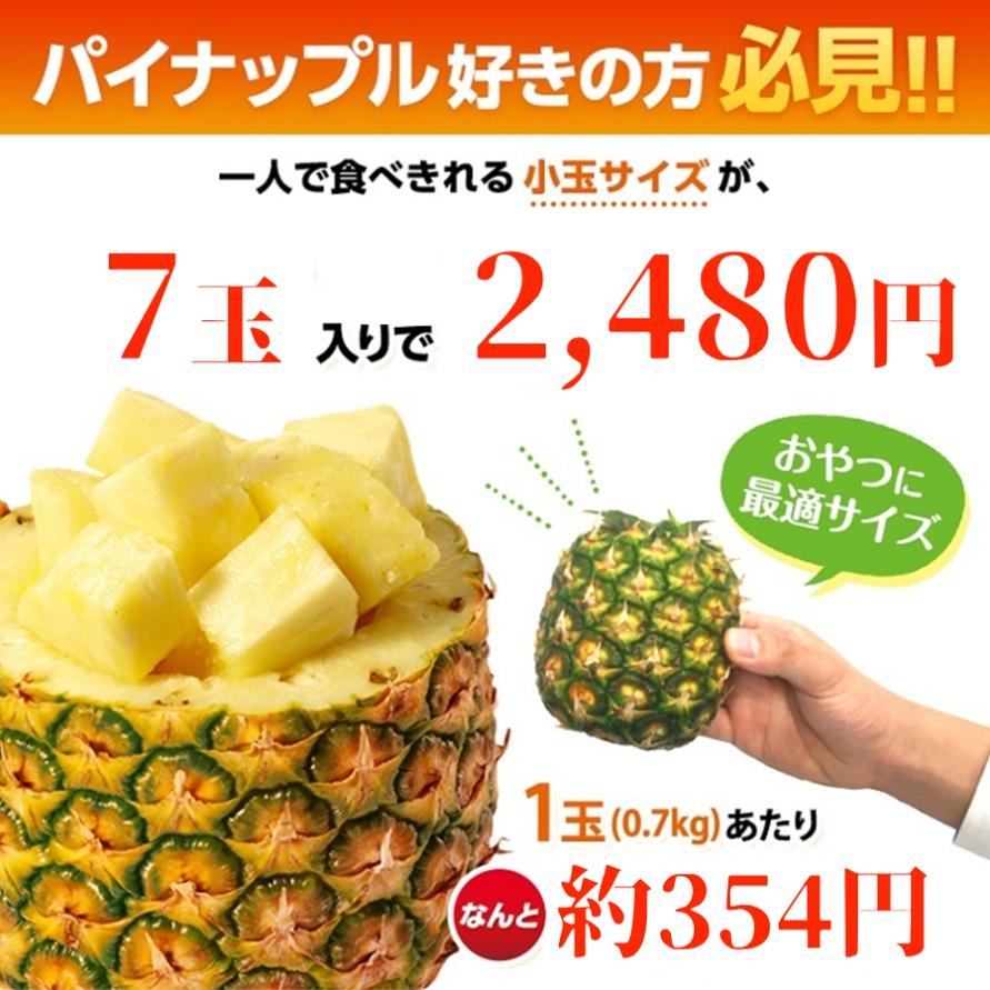 パイナップル 業務用 小玉 7玉 約5kg 甘熟王パイン | スミフル | 01