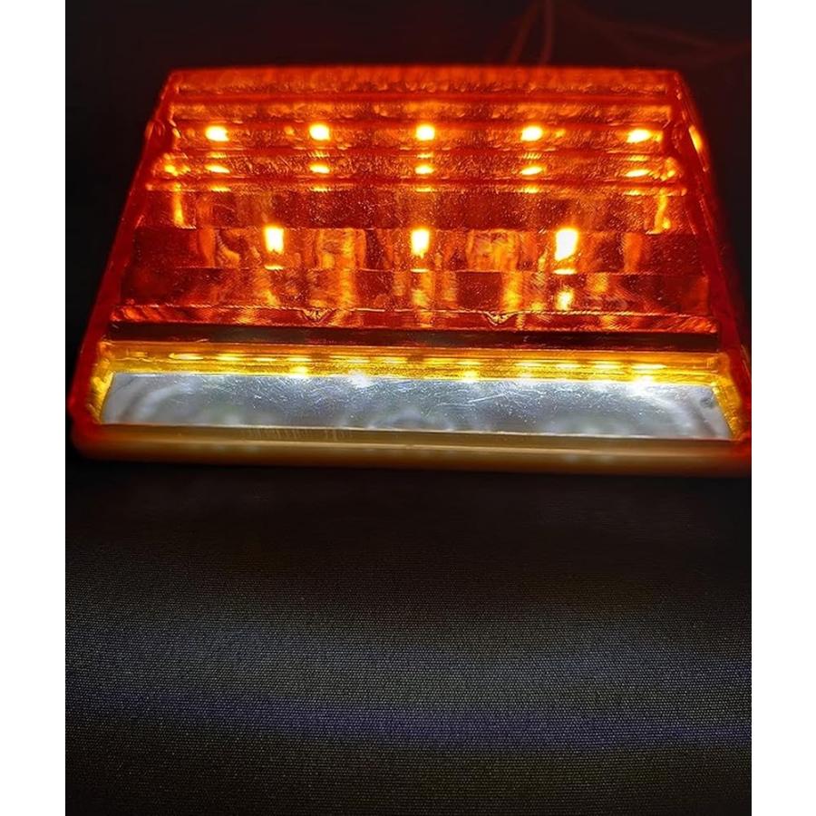 トラック 角型 黄色 10個 マーカーランプ サイドマーカー LED 24V 四角