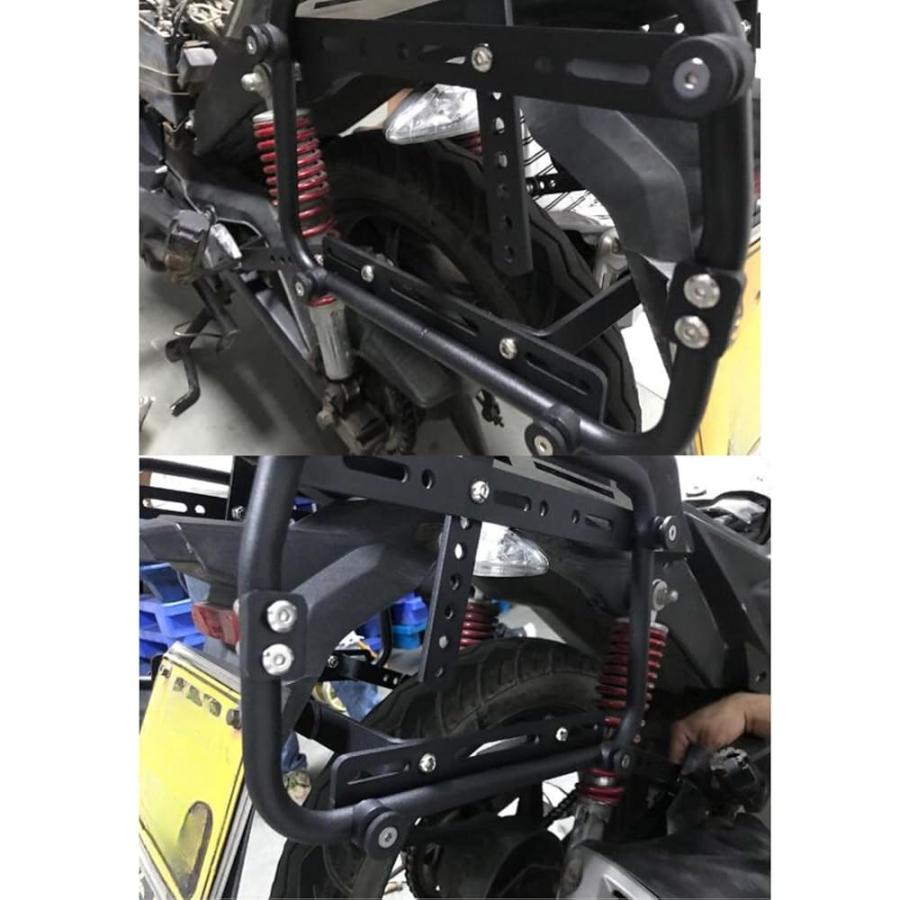 バイク用 サイドボックス 収納 取り付けステー 左右セット 汎用 簡単