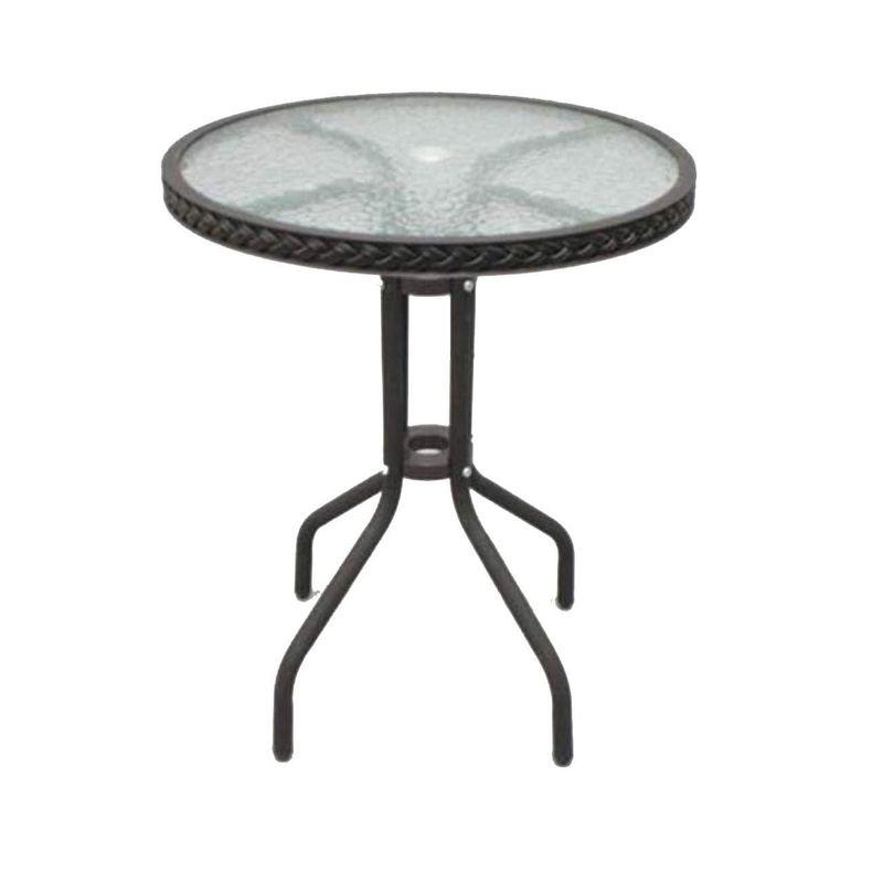 武田コーポレーション ガーデン・ラタン調・ガラス ガラス ガーデンテーブル (約φ60?) GDT60F 20230726141810