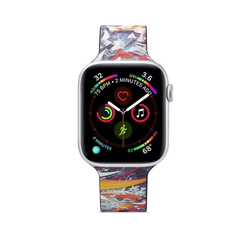 LS AppleウォッチバンドApple Watchバンドと互換性42mm 44mm、女性、ソフトシリコン塗装パターンバンドiWatch A