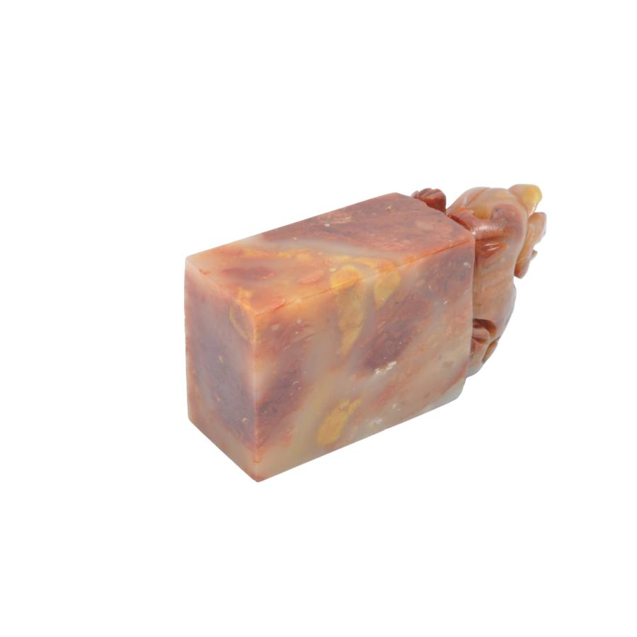 墨文字製作所 篆刻印材 一点物 寿山芙蓉石 鈕頭付印材 S033 : 墨文字