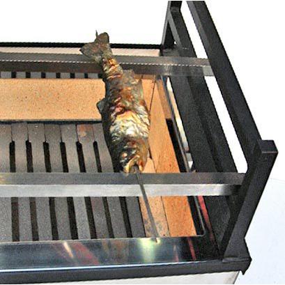 炭炉端焼ステン火床 600X350 日本製耐火レンガ七輪（しちりん） : 炭の
