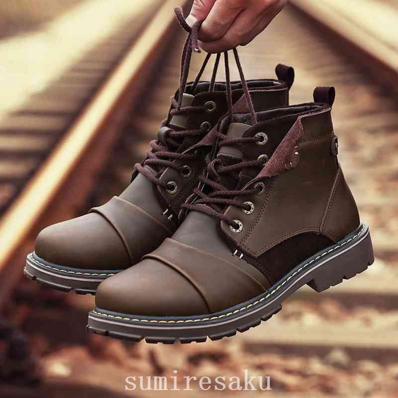 見事な創造力 ブーツメンズ靴ブランド本革レザーウォーキングシューズ ワークブーツ サイズ 24 Dunamisaesthetics Com