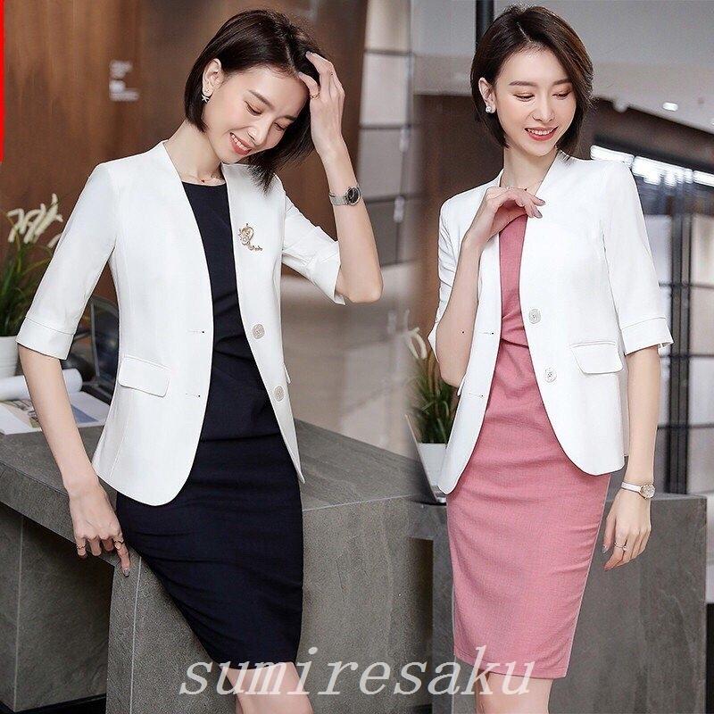 人気定番 2点セットワンピースセットビジネススーツワンピーススーツレディーススーツ事務服面接制服ol通勤卒業式七五三お宮参り結婚式二次会 ワンピーススーツ サイズ L Www Solapro Fr