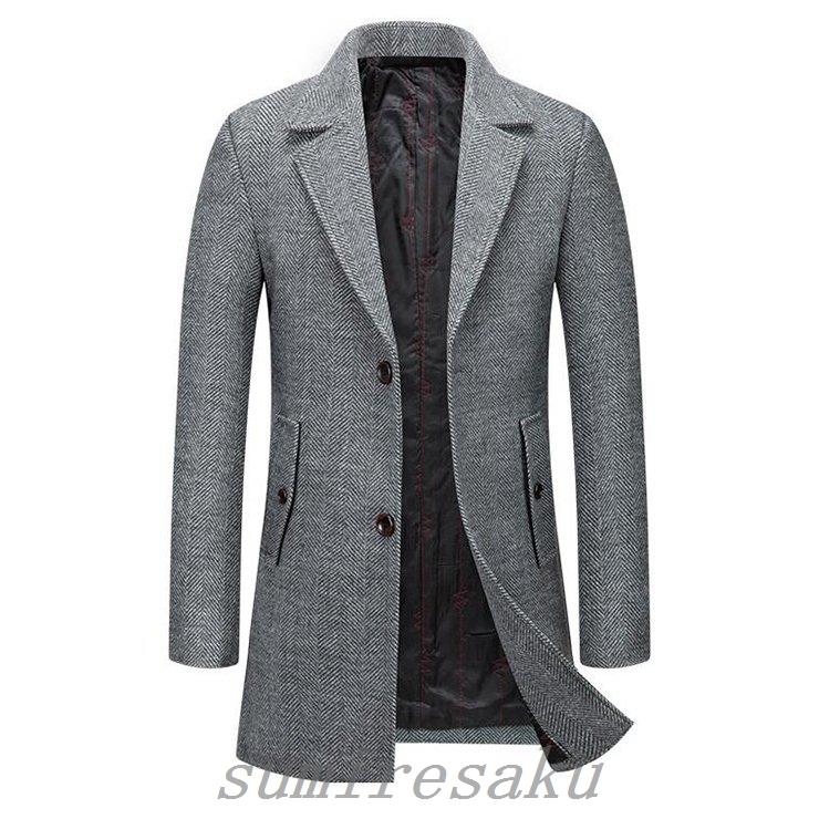本物 コート メンズ ストレッチ ウールライク素材 あたたかい 軽量 通勤 新作 ビジネスコート ロングコート メンズチェスターコート チェスターコート Demolition Training