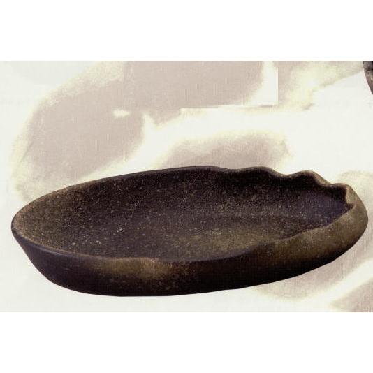 信楽焼 16号 窯肌変形小判水盤 : 炭天 - 通販 - Yahoo!ショッピング