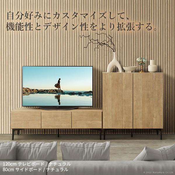 テレビボード 板扉/幅120cm-テレビ台FV ローボード TVボード 国産 日本製 セミ完成品 リビングボード 収納 TV台 おしゃれ ナチュラル ウォールナット 北欧 |  | 02