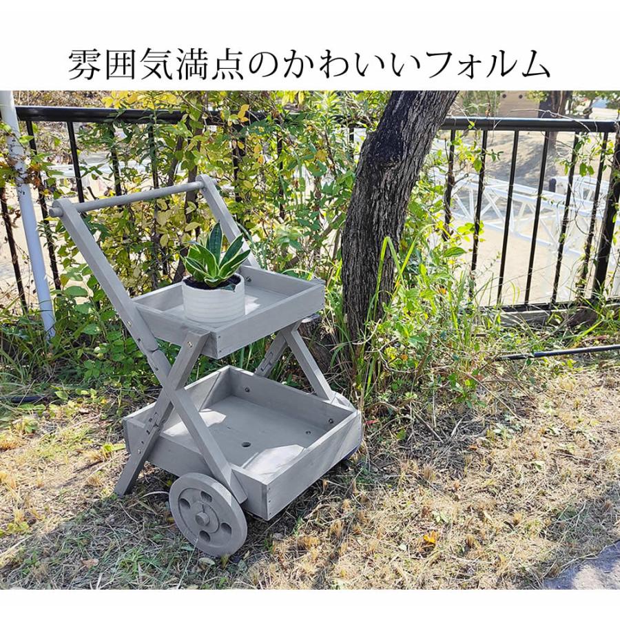 天然木製ワゴン型プランタースタンド FW72 | ブランド登録なし | 03