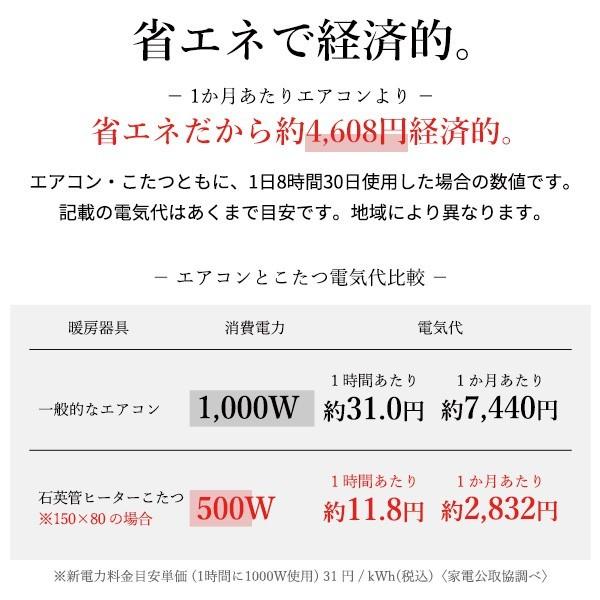 パワフルヒーター6段階に高さ調節できるダイニングこたつ-スクット150x90cm 本体のみ SAI 彩 長方形 ダイニングテーブル ハイタイプ 継脚 ナチュラル ブラウン_9