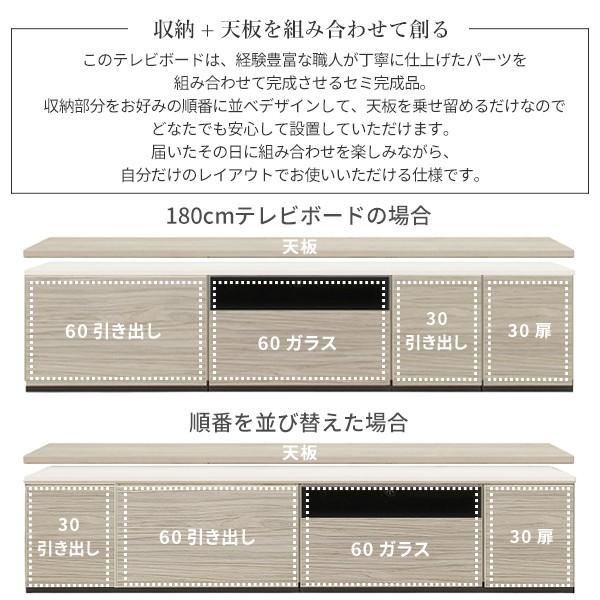 ローボード テレビボード テレビ台AL 幅210cm 日本製 リビングボード リビング収納 背面収納 TV台 TVボード おしゃれ 北欧 ナチュラル ブラウン グレー 木目_5