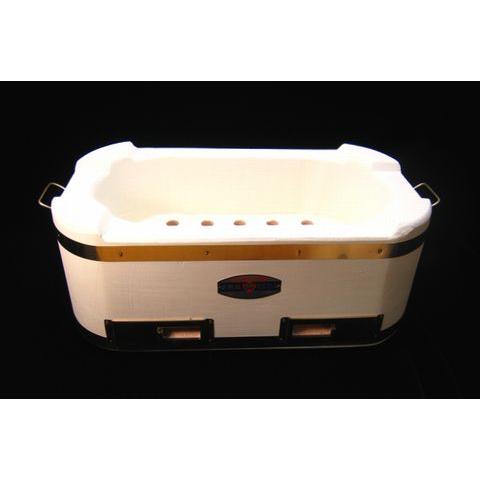 脇田 又次の 七輪 大判 七輪 浅型 真鍮バンド巻き 太陽炭 短炭 一回分プレゼント Supersport Tn