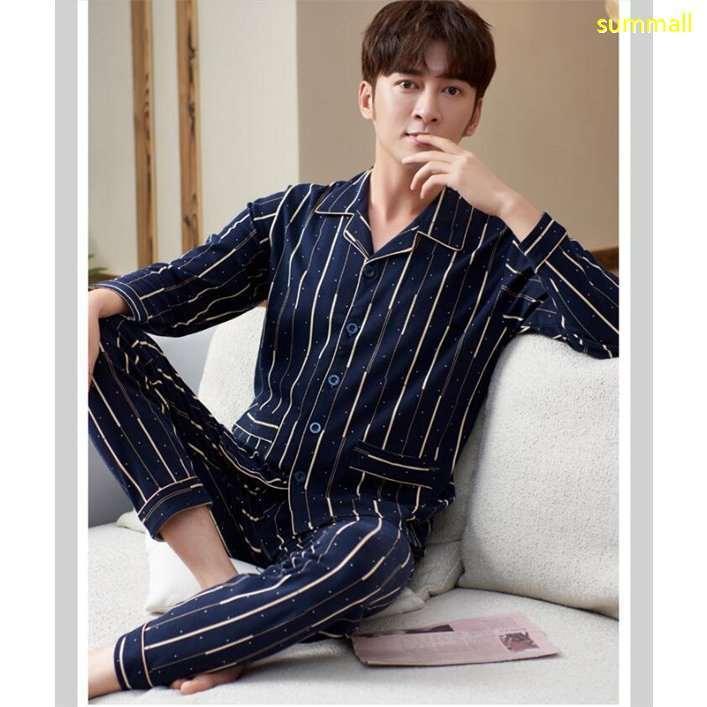 新品 正規品 パジャマ 秋冬用 多タイプ 上下セット ルームウェア 寝間着 男 高級素材 肌触りいい 綿 ストライプ 前開き 長袖 部屋着 メンズ 下着 靴下 部屋着 Nearexpirydeals Com