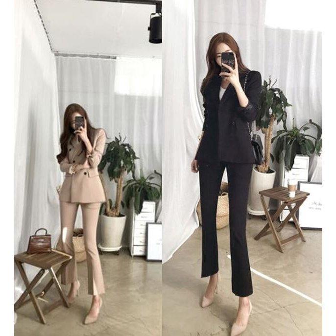 パンツスーツ セットアップ レディース スーツジャケット 韓国風 春 