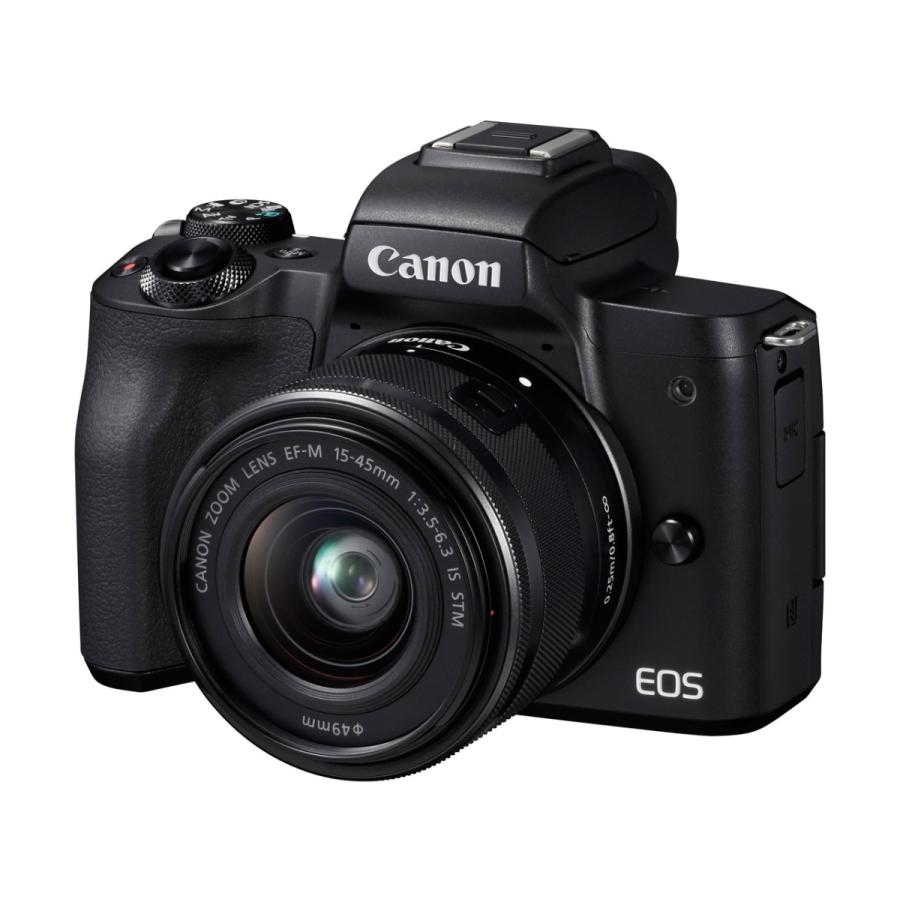 【即納】Canon ミラーレス一眼カメラ EOS kiss M レンズキットEF-M15-45mm F3.5-6.3 IS STM （ブラック